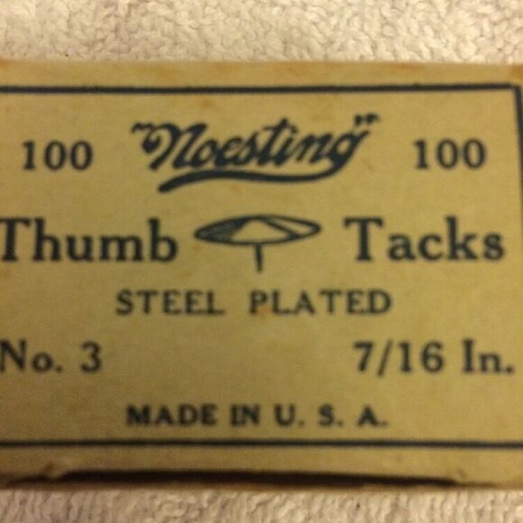 NOESTING No. 3 PLATED STEEL THUMB TACKS USA 7/16 inch - Picture 4 of 7